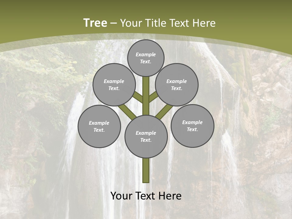Waterfall Canyon Forest PowerPoint Template