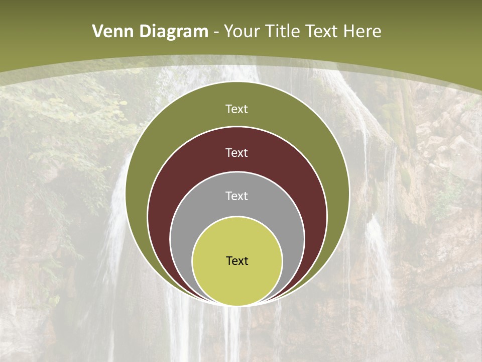 Waterfall Canyon Forest PowerPoint Template