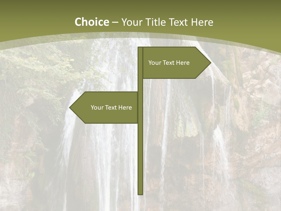 Waterfall Canyon Forest PowerPoint Template