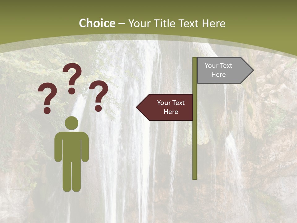 Waterfall Canyon Forest PowerPoint Template