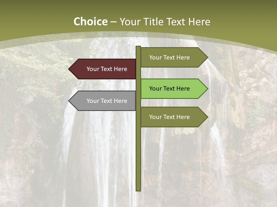 Waterfall Canyon Forest PowerPoint Template