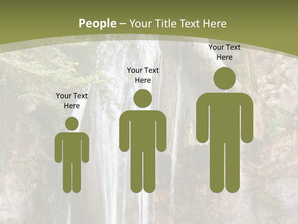 Waterfall Canyon Forest PowerPoint Template