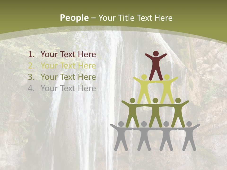 Waterfall Canyon Forest PowerPoint Template