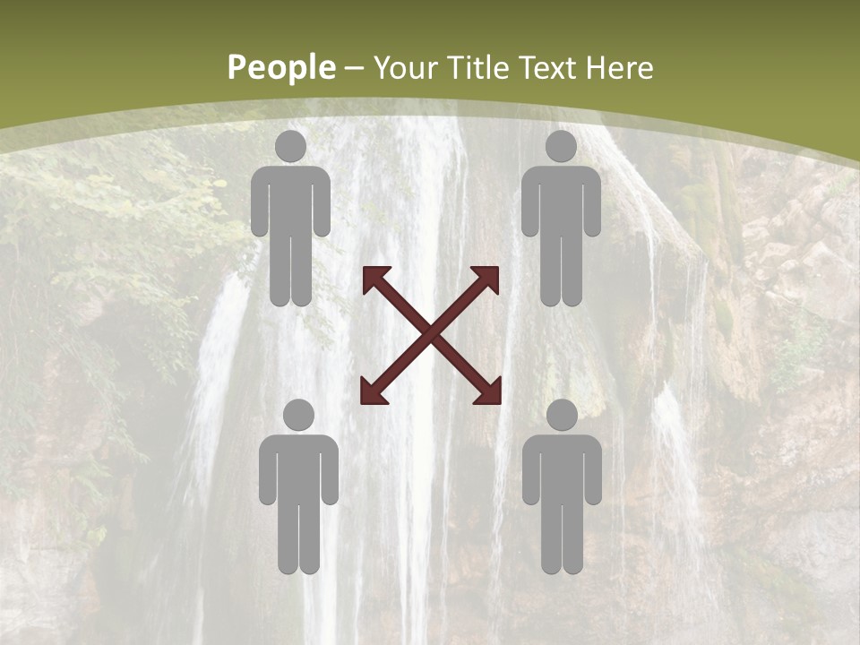 Waterfall Canyon Forest PowerPoint Template