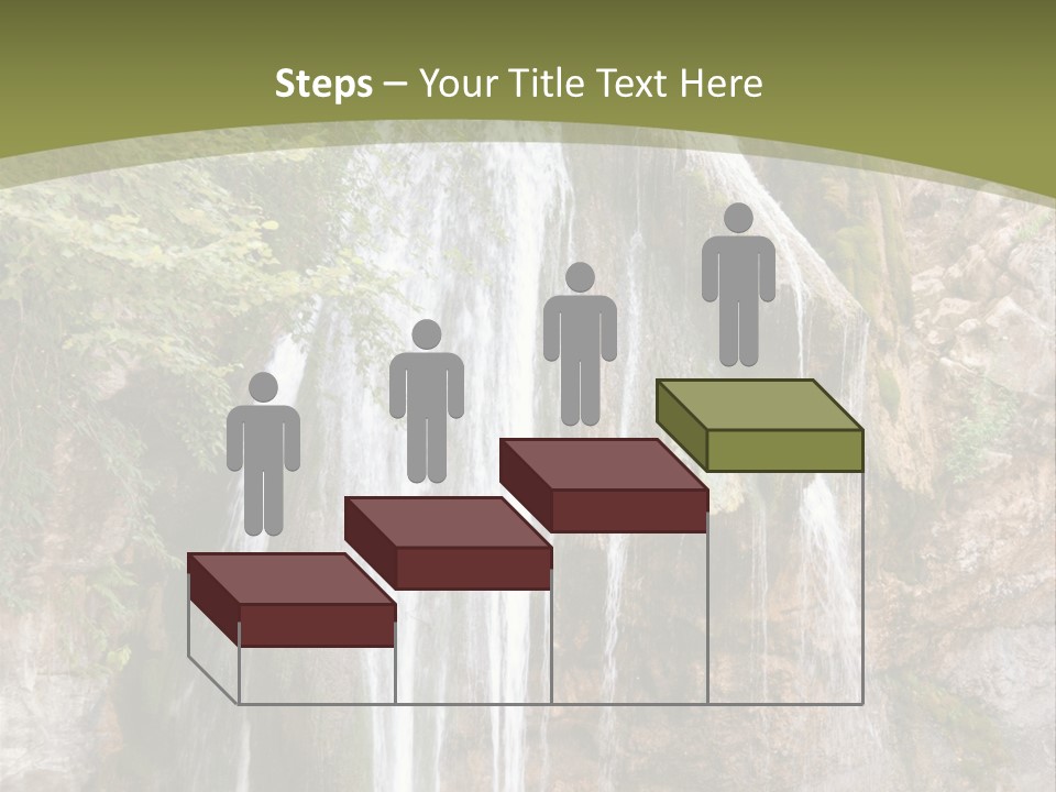 Waterfall Canyon Forest PowerPoint Template