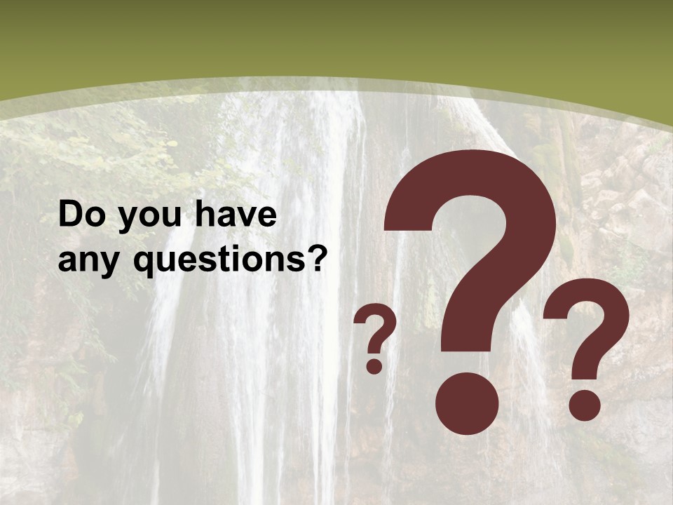 Waterfall Canyon Forest PowerPoint Template