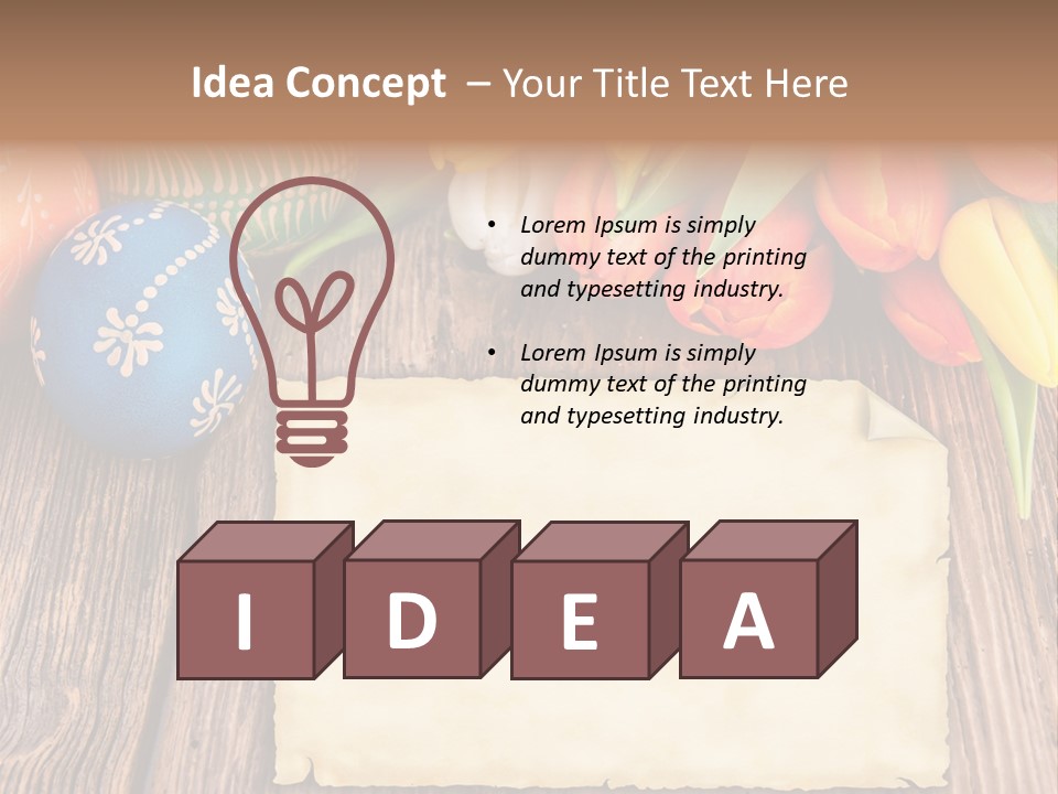 Empty Flower Anniversary PowerPoint Template