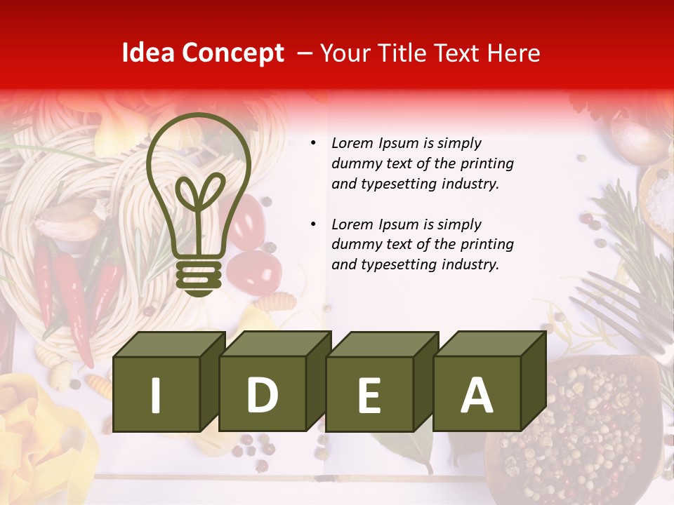 Text Vegetable Open PowerPoint Template