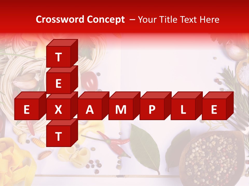 Text Vegetable Open PowerPoint Template