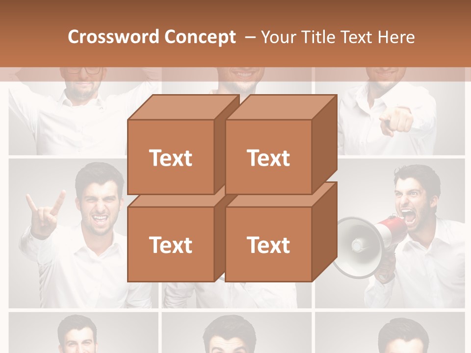 Shouting Speaking Human PowerPoint Template