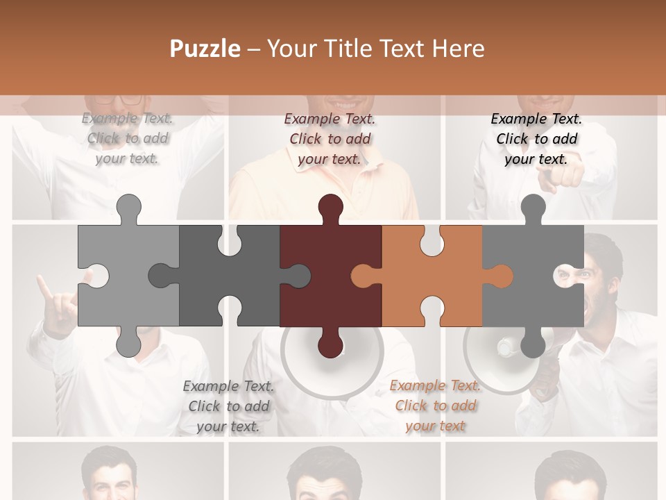 Shouting Speaking Human PowerPoint Template