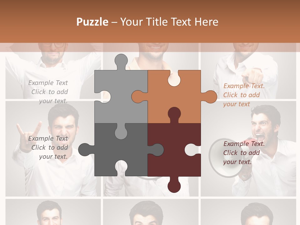 Shouting Speaking Human PowerPoint Template