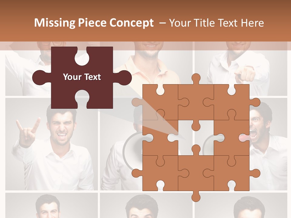 Shouting Speaking Human PowerPoint Template