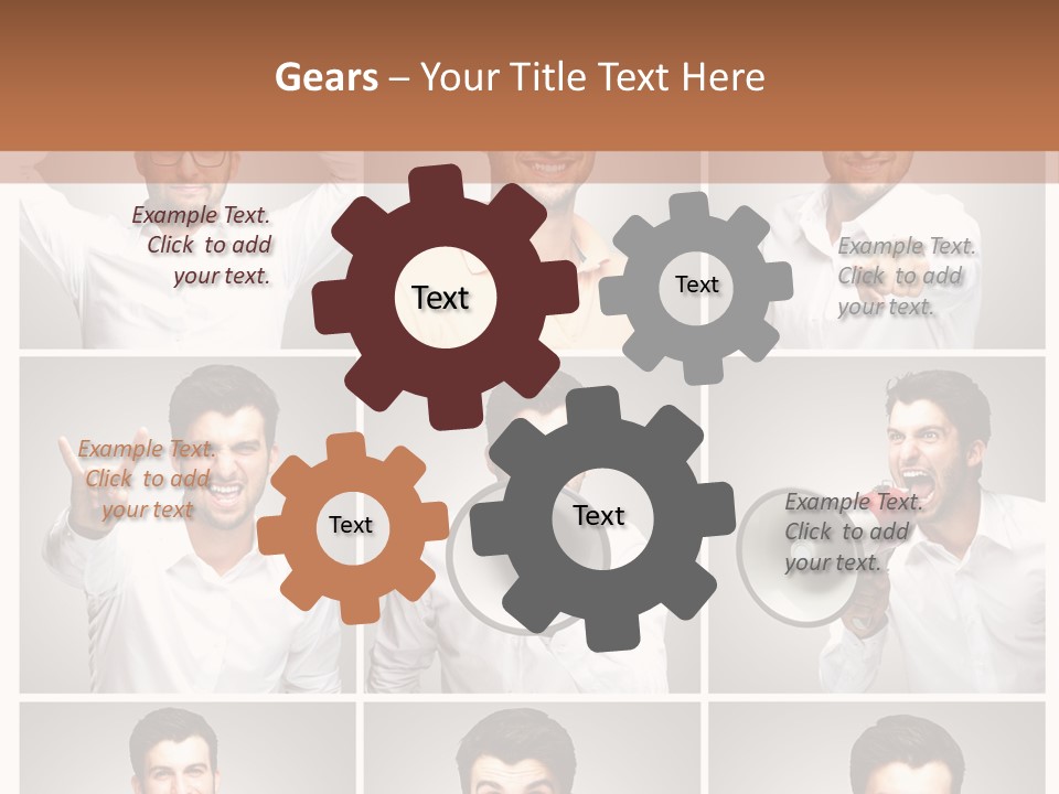 Shouting Speaking Human PowerPoint Template