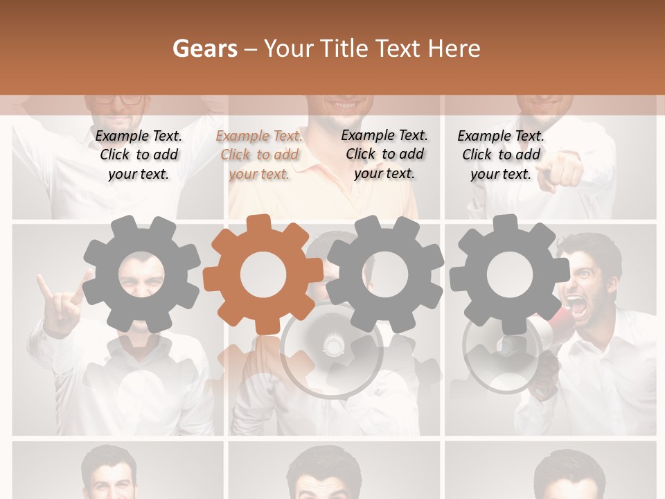 Shouting Speaking Human PowerPoint Template