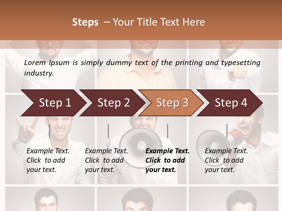 Shouting Speaking Human PowerPoint Template