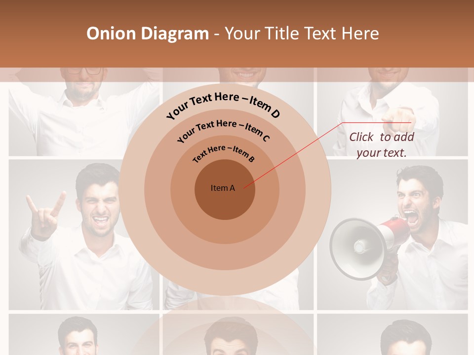 Shouting Speaking Human PowerPoint Template