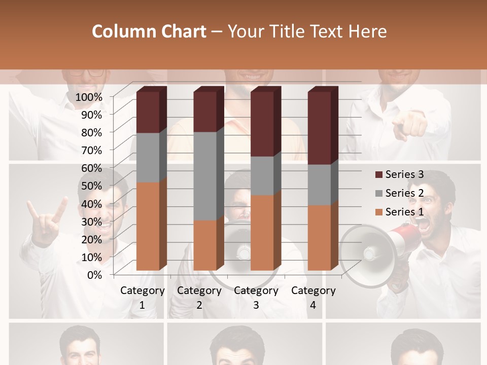 Shouting Speaking Human PowerPoint Template
