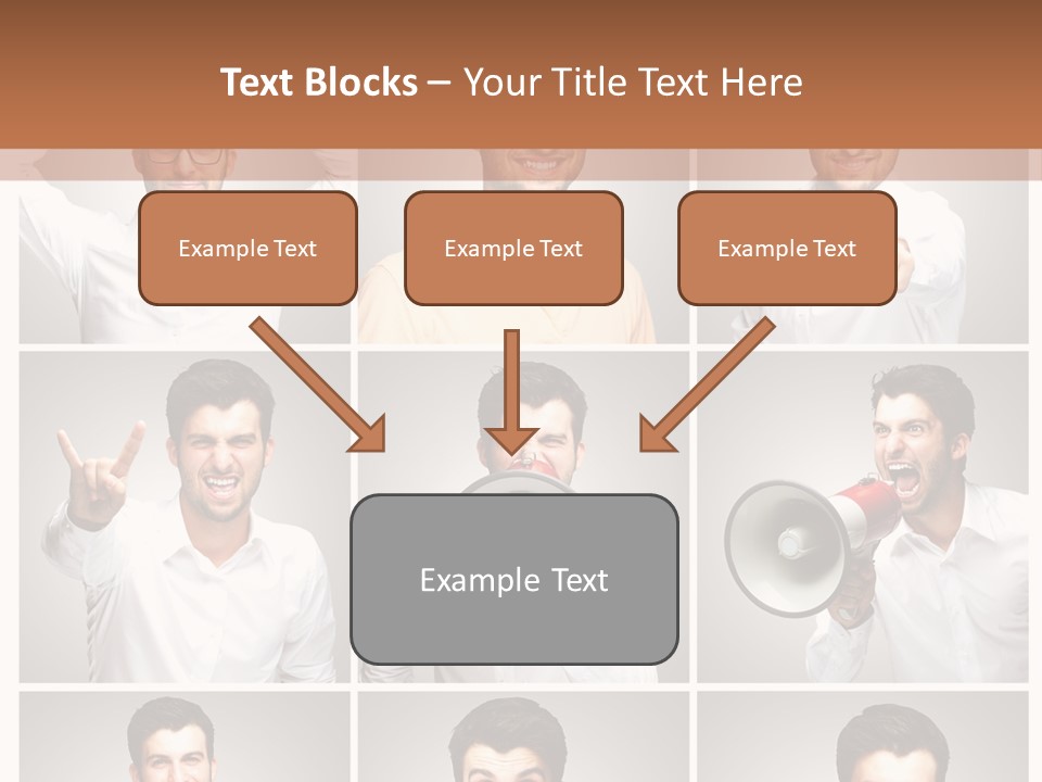 Shouting Speaking Human PowerPoint Template