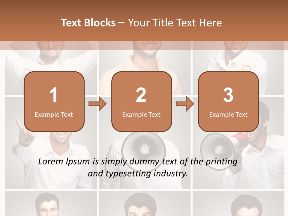 Shouting Speaking Human PowerPoint Template