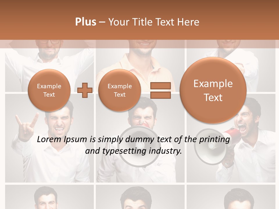 Shouting Speaking Human PowerPoint Template