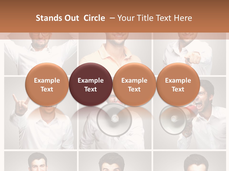 Shouting Speaking Human PowerPoint Template