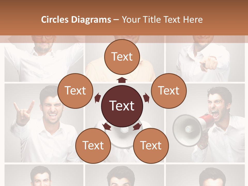 Shouting Speaking Human PowerPoint Template