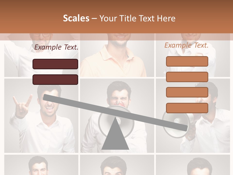 Shouting Speaking Human PowerPoint Template