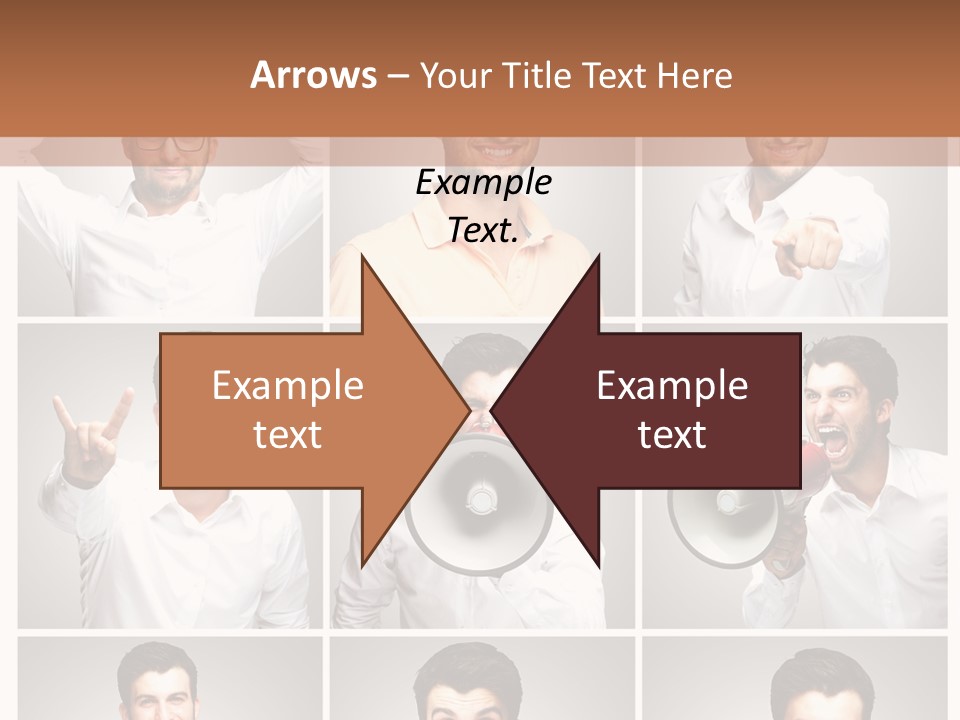 Shouting Speaking Human PowerPoint Template