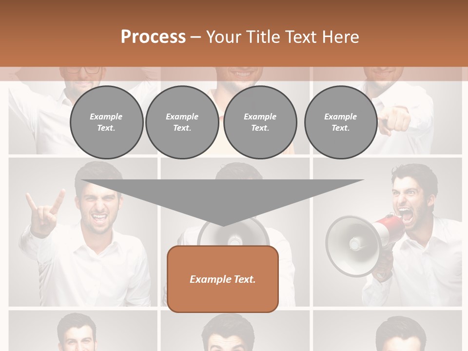 Shouting Speaking Human PowerPoint Template