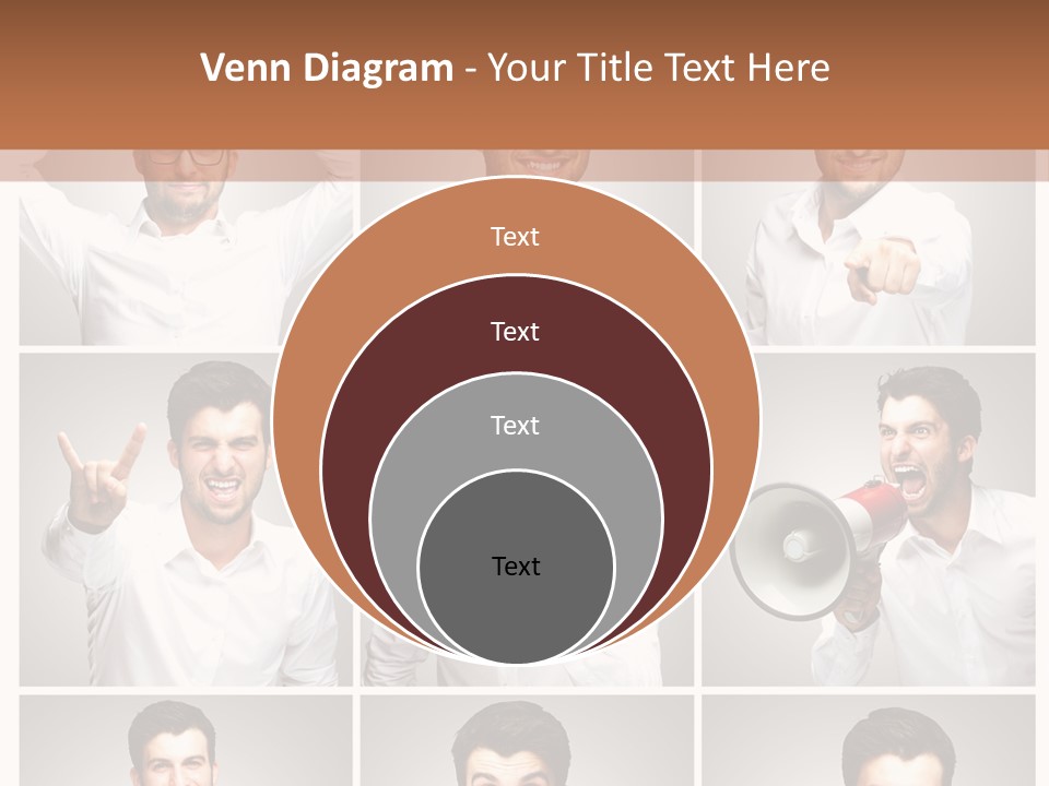 Shouting Speaking Human PowerPoint Template