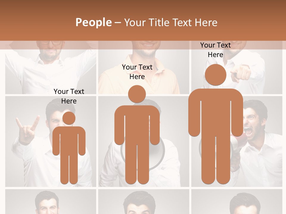 Shouting Speaking Human PowerPoint Template