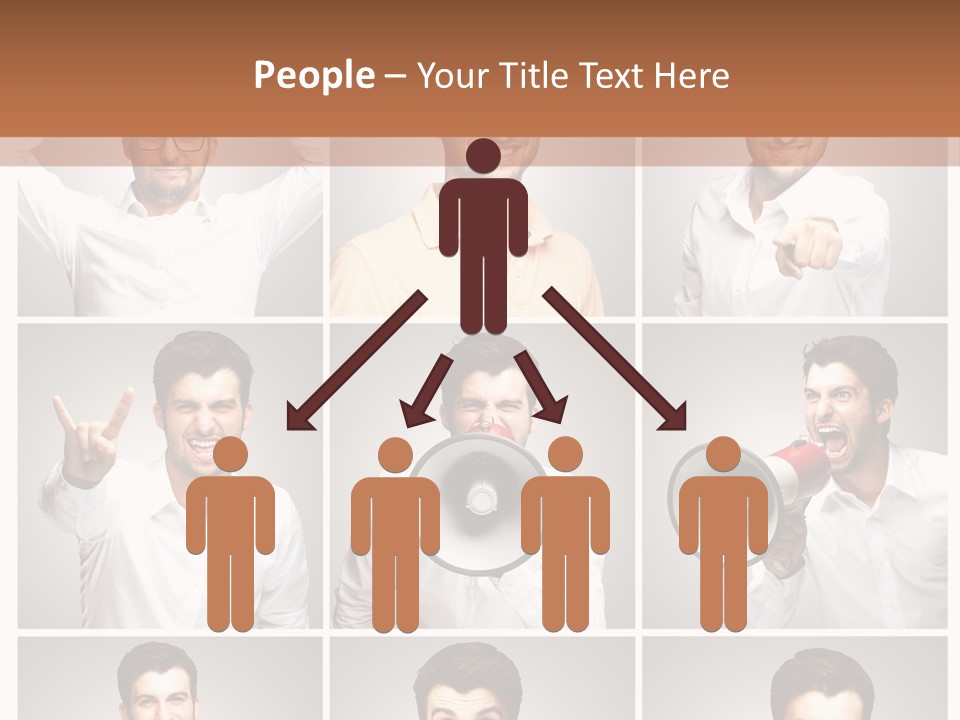 Shouting Speaking Human PowerPoint Template