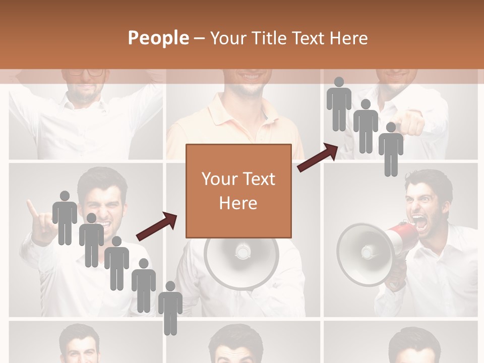 Shouting Speaking Human PowerPoint Template