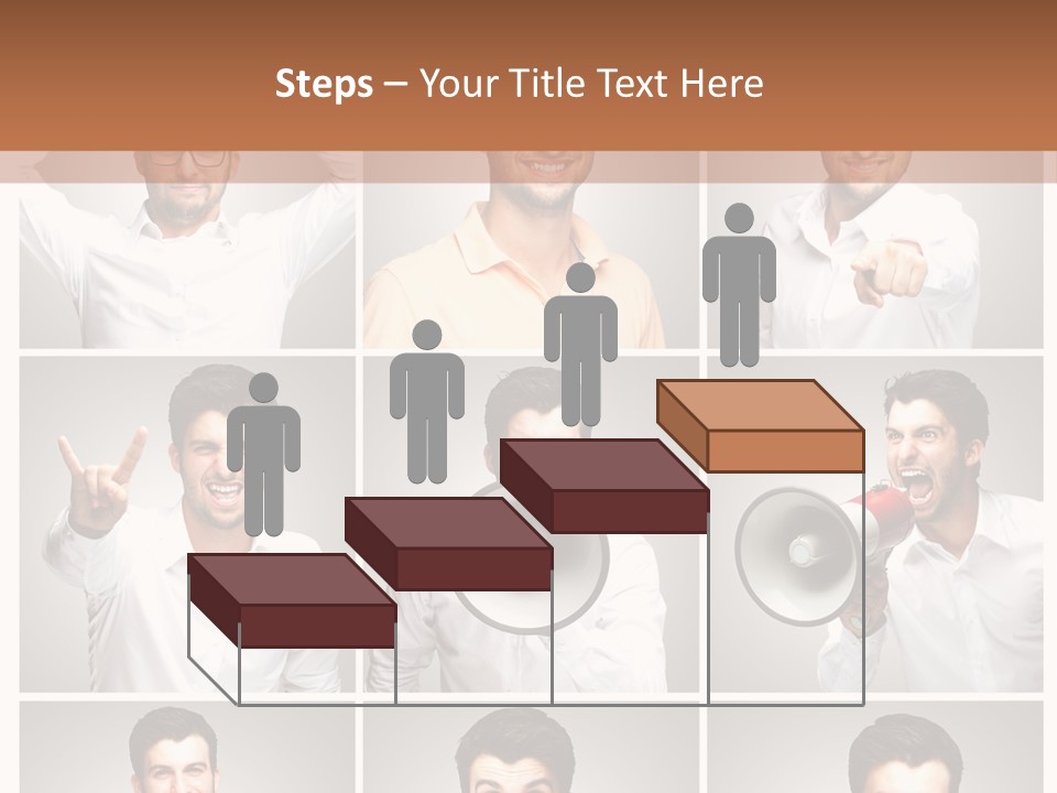Shouting Speaking Human PowerPoint Template