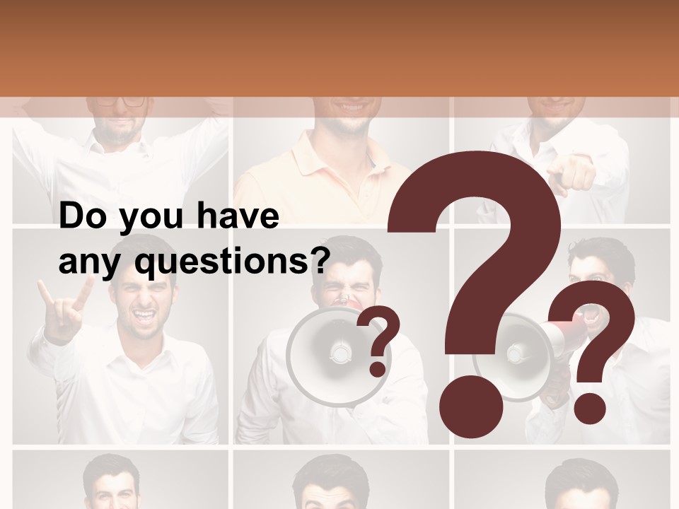 Shouting Speaking Human PowerPoint Template