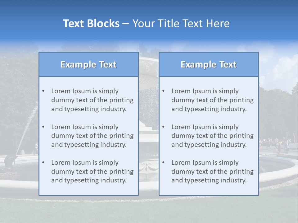 City Tree Water PowerPoint Template