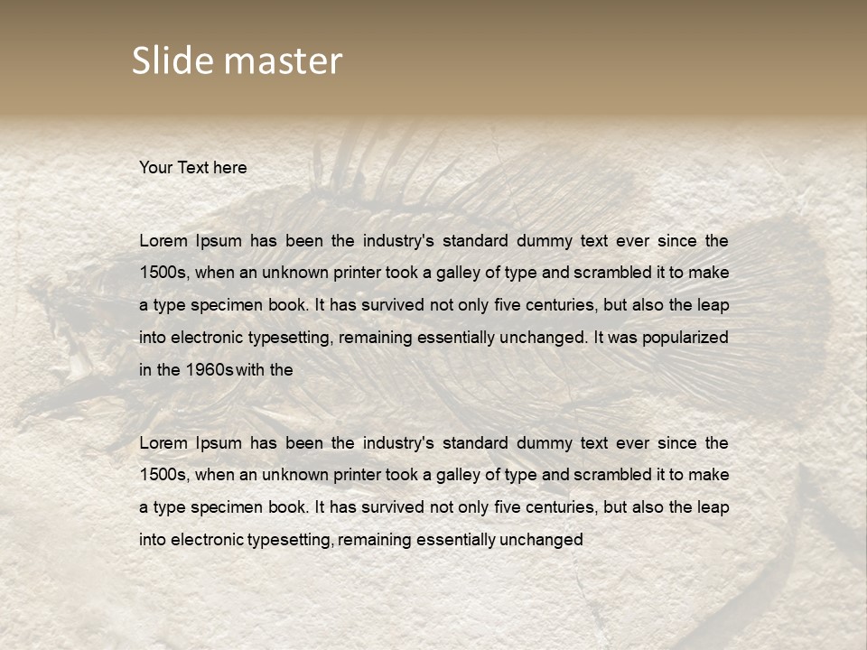 Evolution Skeleton Petrified PowerPoint Template