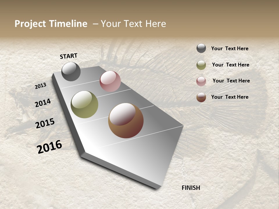 Evolution Skeleton Petrified PowerPoint Template