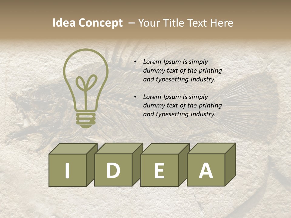 Evolution Skeleton Petrified PowerPoint Template