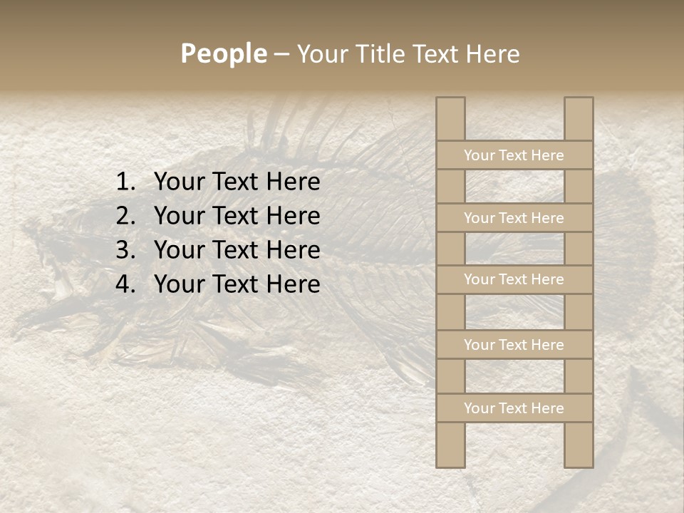 Evolution Skeleton Petrified PowerPoint Template