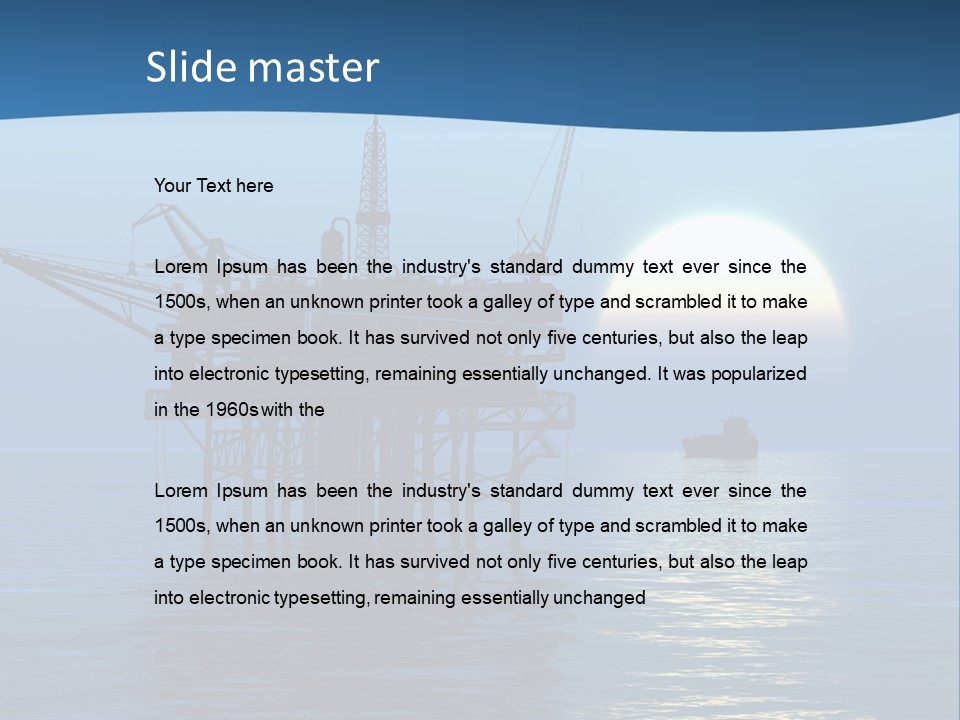 Industry Production Sea PowerPoint Template