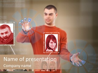 Software Touch Screen Message PowerPoint Template