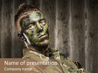 Battle Paint Man PowerPoint Template