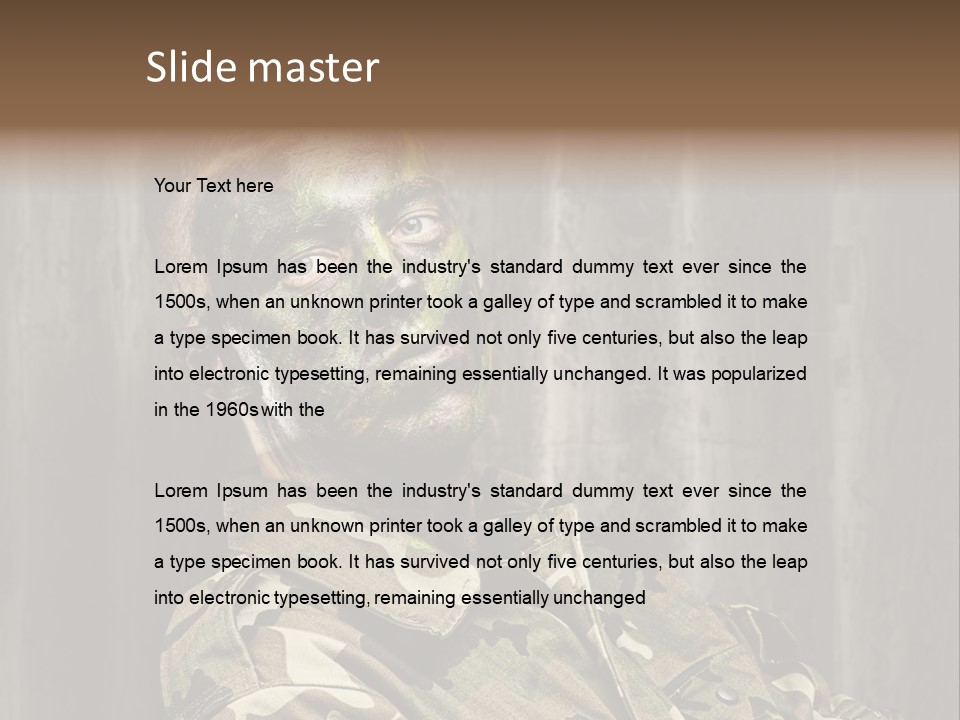 Battle Paint Man PowerPoint Template