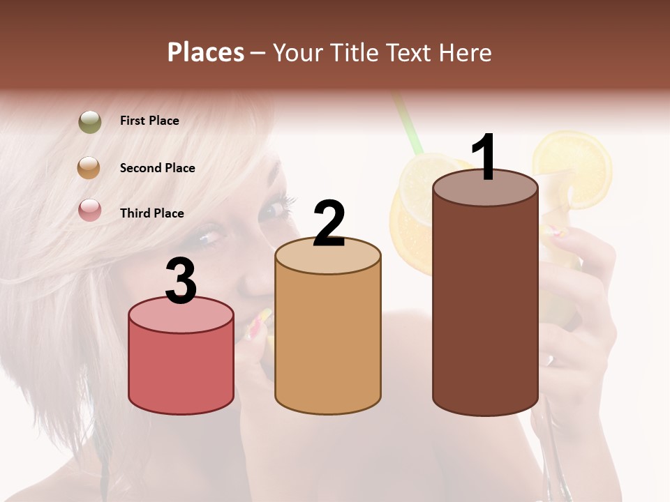 Cocktail Lemon Lady PowerPoint Template