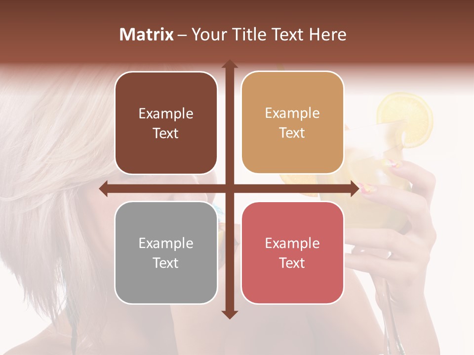 Cocktail Lemon Lady PowerPoint Template