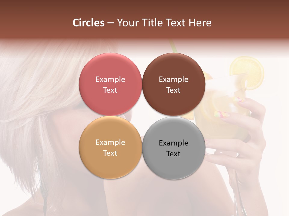 Cocktail Lemon Lady PowerPoint Template