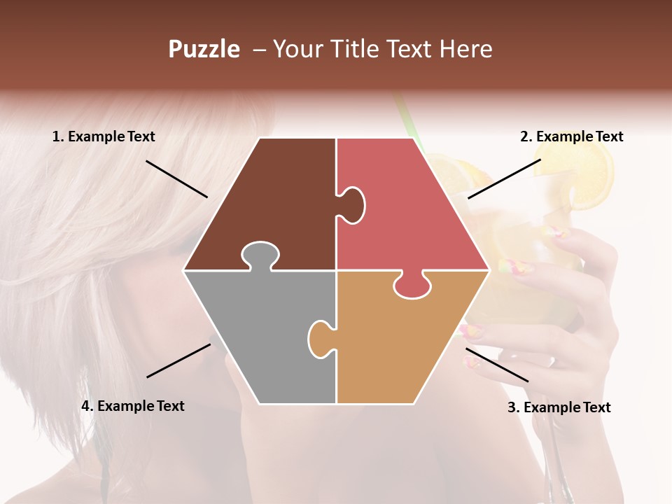 Cocktail Lemon Lady PowerPoint Template