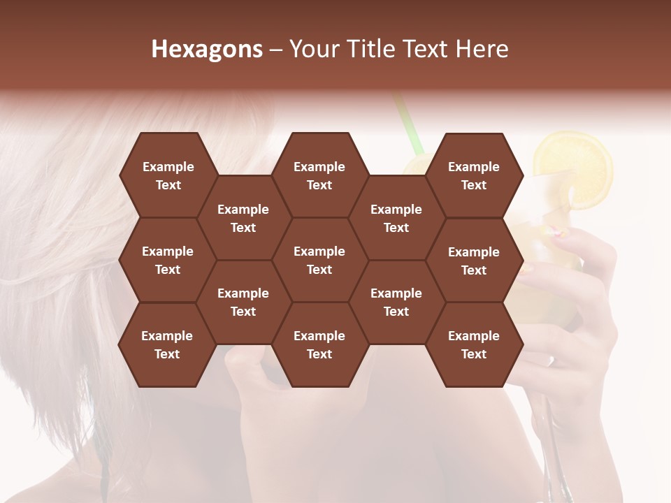 Cocktail Lemon Lady PowerPoint Template